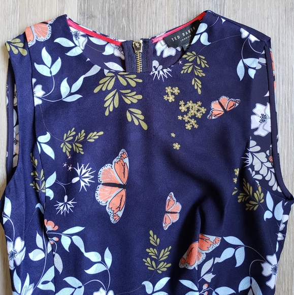 NEVER WORE TED BAKER LONDON FLORAL DRESS - Picture 2 of 14